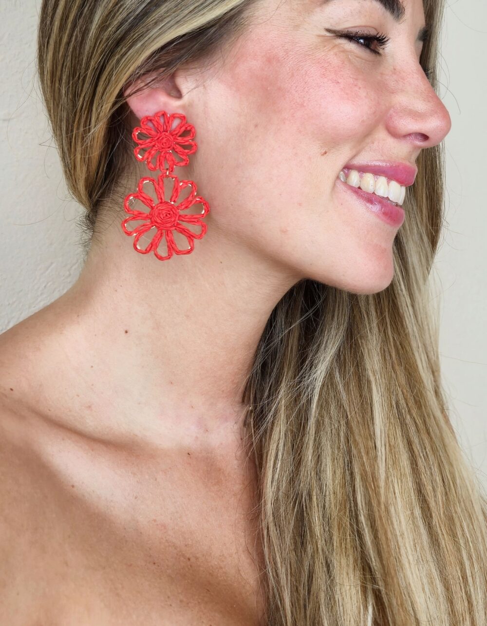 Pendiente maxi flor