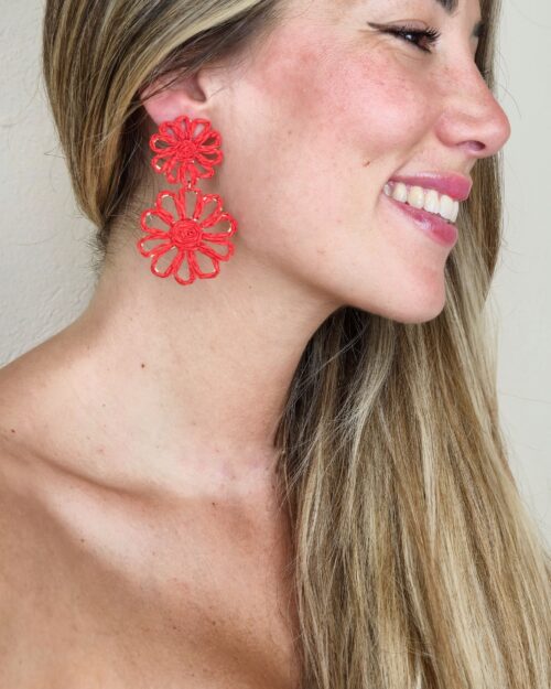 Pendiente maxi flor