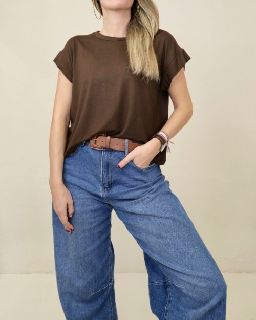 Camiseta básica chocolate