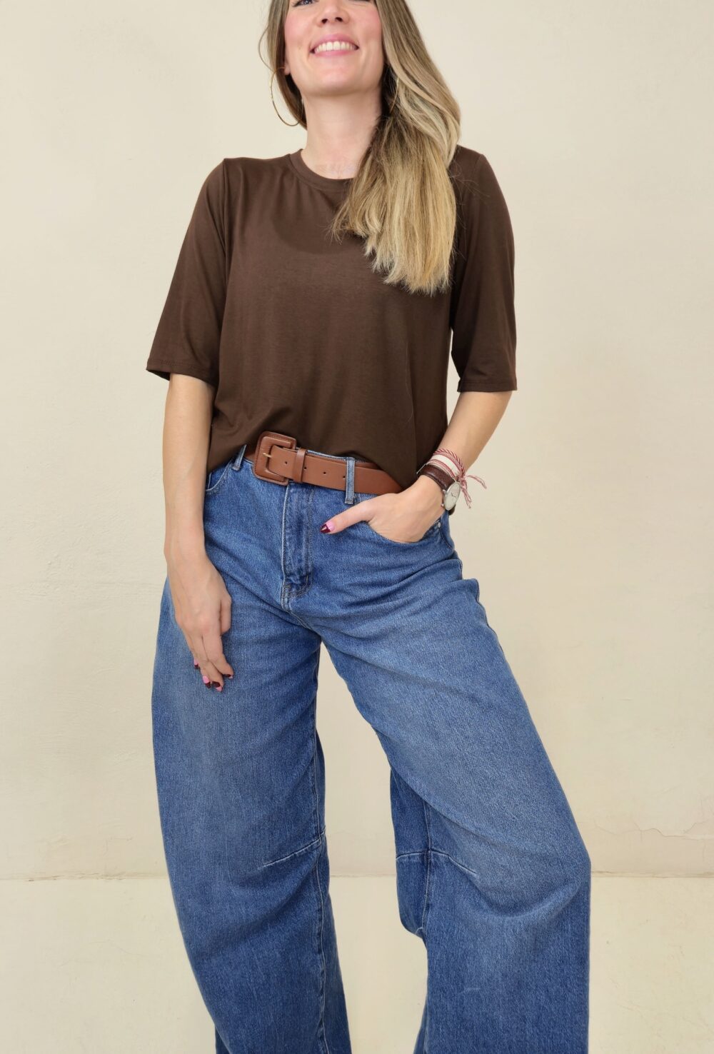 Camiseta básica 3/4